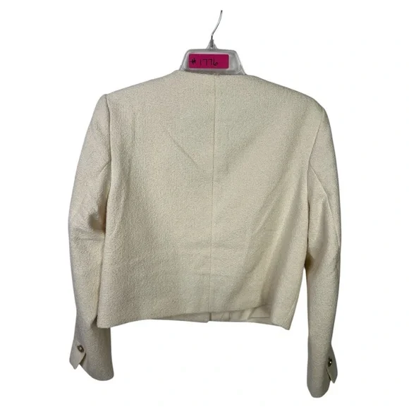 H&M NWT WOMEN’S  SHORT JACKET LONG SLEEVE  GOLD COLOR BUTTON DETAIL  SZ M - Picture 3 of 6